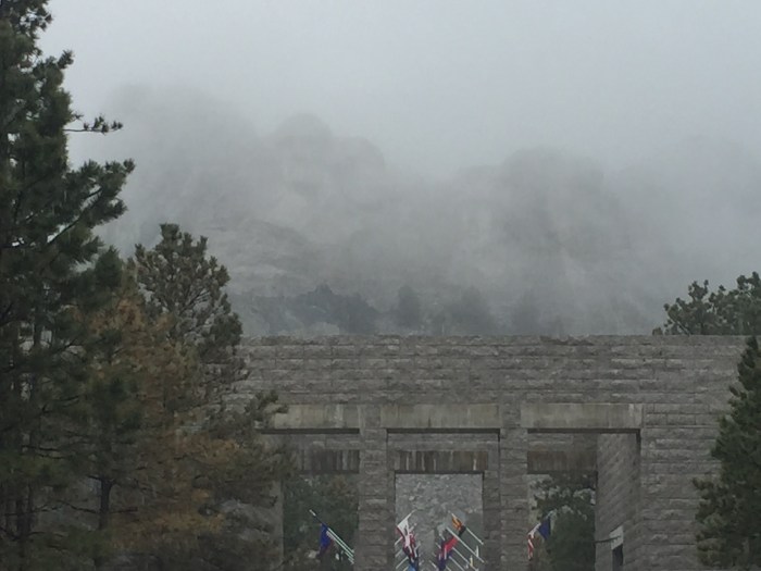 Our view of Mt Rushmore