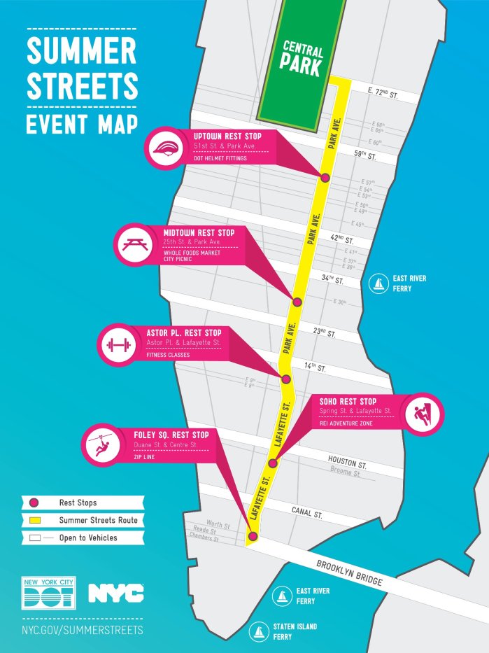 NYC summer streets map